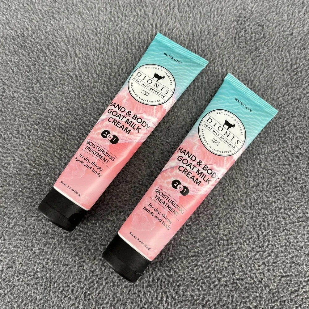 2x Dionis Hand & Body Goat Milk Cream‎ Moisturizing Treatment Water Love 3.3 Oz